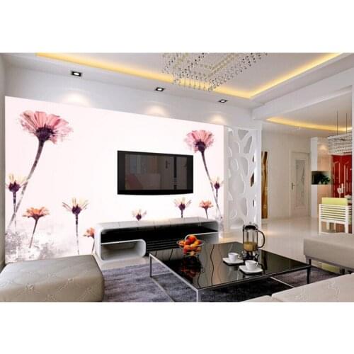 Custom 3D stereoscopic wallpaper,Pink pattern painting,retro floral mural for living room bedroom Cafe waterproof wallpaper