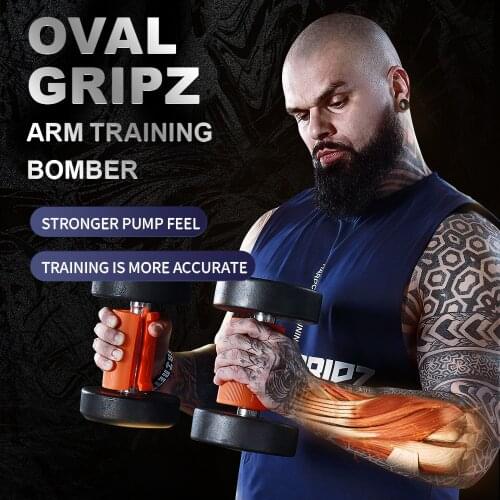Oval Gripz Strength Training Equipment Weight Lifting Barbell Grips Home Gym Equipment Forearm Muscle With Dumbbell Exercise