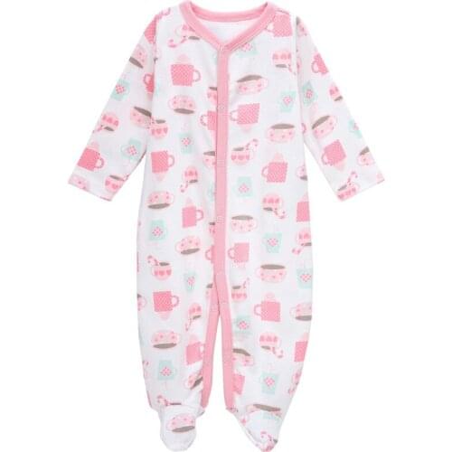 100% Cotton Baby Girl Clothes Cute Cartoon Long Sleeve 0-12M Infant Costumes Baby Romper baby rompers with letters