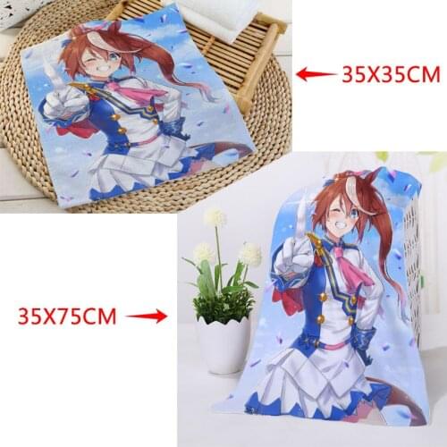 Custom Uma Musume 35x75cm Face Towels Facecloth Microfiber Washcloth Quick drying Sports Towel