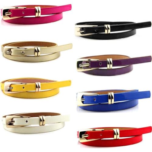 1 pcs Fashion Women Skinny Waist Belt Lady Girl Thin Leather Narrow Waistband Belt Cloth Accessories cinturon mujer
