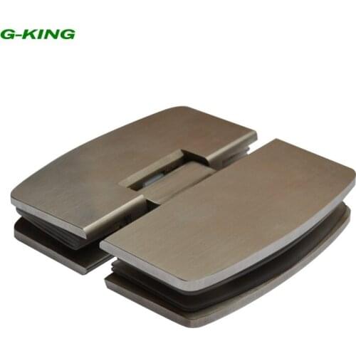 Stainless steel 180 degree glass clamp arc bathroom glass hinge glass hinge 304 drawing glass clip
