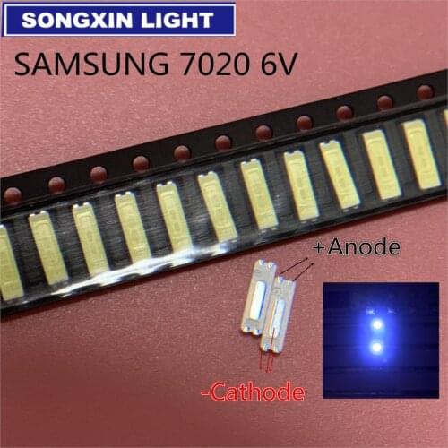 1000PCS SAMSUNG LED Backlight TV LED 7020 LED Backlight High Power 1W 6V 100LM Cool white For LED LCD TV Backlight Application