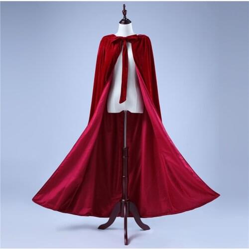 Wine Red Velvet Winter Women Bridal Wrap Cape Wedding Coat for Bridal Wedding Cloaks Hooded Party Wraps Jacket