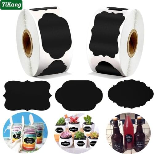 Waterproof Black Label Sticker Office Home Label Paper Kitchen Labels Jars Organizer Storage Bottles Stickers Chalkboard Tag