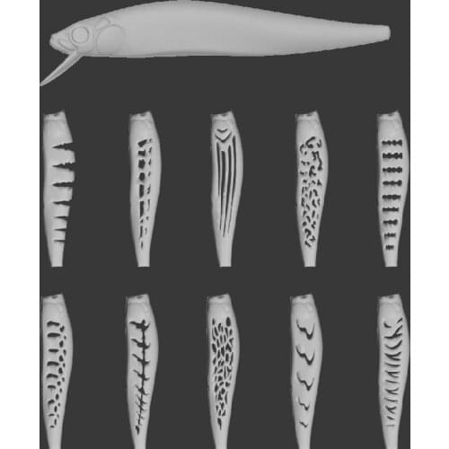 WLure Hard Plastic 3D Stencil for UPM589