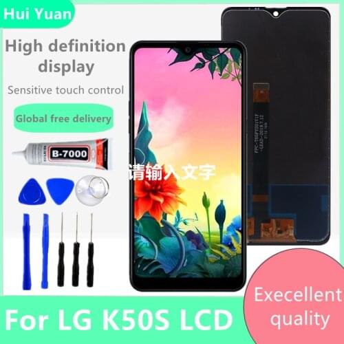 For LG K50S LM-X540 LMX540HM LCD Display Touch Screen Digitizer Assembly with Bezel Frame