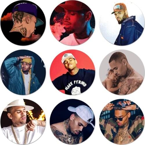 58mm Chris Brown Breezy Icons Pins Badge Decoration Brooches Metal Badges For Clothes Backpack Decoration