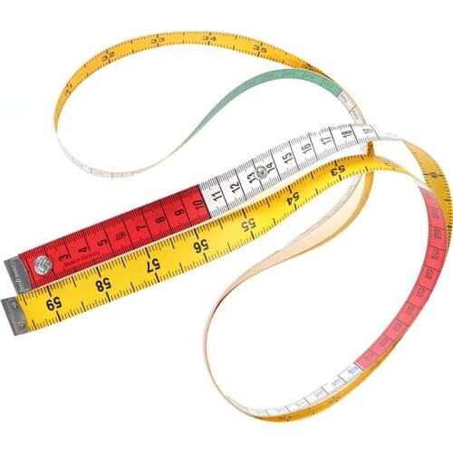 1PC 60in 1.5m Body Measuring Ruler Sewing Tailor Tape Measure Mini Soft Flat Ruler Centimeter Meter Sewing Measuring Tape