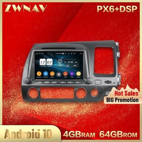2 din Android 10.0 screen Car Multimedia player For Honda Civic 2007-2011 audio radio stereo wifi GPS navi head unit auto stereo