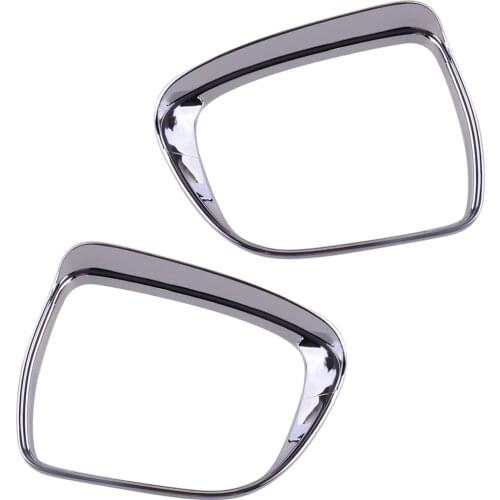 2Pcs Silver Car Rearview Mirror Rain Visor Eyebrow Cover Trim Fit For Nissan Murano Rogue X-Trail Sport Qashqai Pathfinder