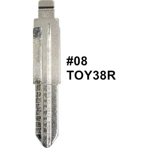 5pcs 2 IN 1 Lishi TOY38R #08 Engraved Line Key Blade Scale Shearing Teeth Cutting Key Blank for Hafei Xiali Daewoo Zhongtai