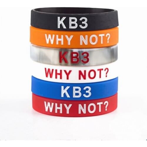 6PCS KB3 WHY NOT Silicone Bracelet Men Lovers Sporty Westbrook NO.0 The Same Style Basketball Wristbands Retail Wholesale SH299