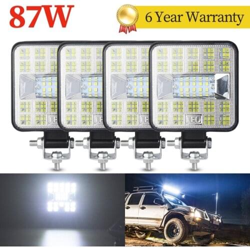 4pcs 87w Led Work Light Bar Work Light LED Light Bars Spot Flood Beam for Work Driving Offroad Boat Car Tractor Truck 12V 24V