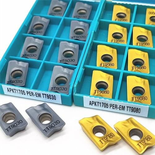 APKT1705 PER EM TT9080 /TT9030 Carbide Insert Indexable Milling Insert CNC Cutting Tool APKT 1705 High Quality Metal Lathe Tools