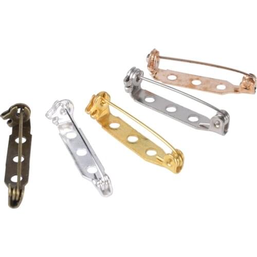 20Pcs/Lot Safety Brooch Base Back Bar Badge Holder Brooch Pins Blank Base For DIY Jewelry Making Finding