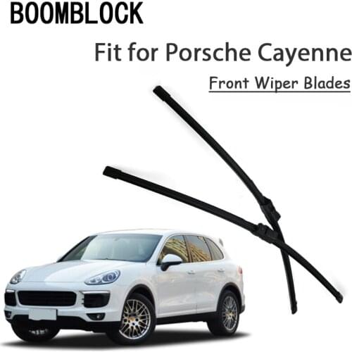 BOOMBLOCK 2PCS High Quality Front Windshield Wiper Blades For 2002-2017 Porsche Cayenne LDH 2017 2016 2015 2014-2002 Accessories