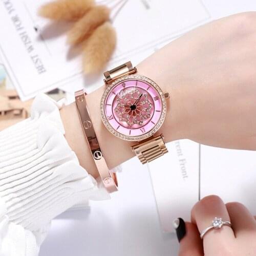 Rose gold Wrist Watches For Women Stainless Steel Womens Bracelet Watches Female Clock Relogio Feminino Montre Femme