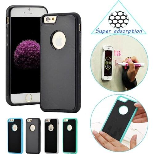 For iPhone 5 5s 6 6S 6 plus Antigravity TPU Frame Magical Anti gravity Nano Suction Cover Adsorbed car Hard Case Shell 2016 New