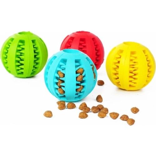 Pet Toy Rubber Toy Ball Funning Dog Chew Toys Tooth Cleaning Balls of Food 5cm W9351