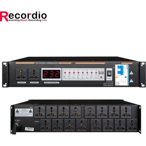 GAX-1602 Professional stage performance 18-Channels power sequence controller for DJ sound system voltage regulator