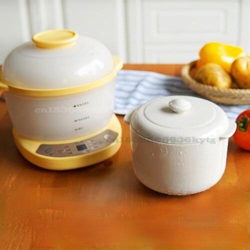 Ceramic Electric Stew Pot Appointment Time Porridge Soup Pot White Porcelain Stew Mini Baby BB Pot Automatic Heat Preservation