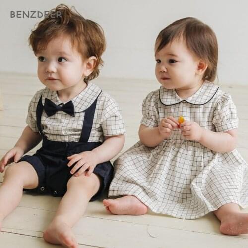 Summer New Baby Girls Boys Clothes Romper Dress Twins Clothes Baby Clothes Baby Boy Clothes Set Baby Boys Clothes