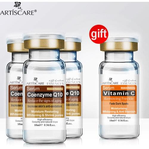 Buy 3 Get 1 Gift ARTISCARE skin care coenzyme Q10 serum whitening and minimize shrink pores reduce the signs of aging face cream