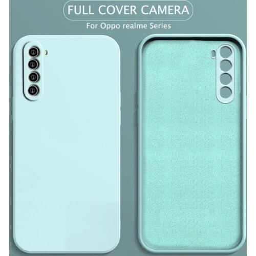 Square Silicone Phone Case For Oppo realme 5 5i C3 6i Narzo 10 10A 20a 30a C25 C11 C15 C12 C2 7I 6 Pro v5 6S K3 K5 C20 C21 Cover