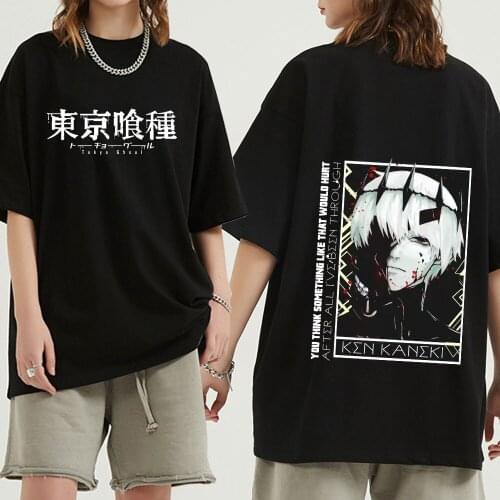 Hot Japanese Anime Tokyo Ghoul T Shirt Women Kawaii Cartoon Kaneki Ken Graphic Tees Fashion Men Women Tshirt Summer Tops T-shirt