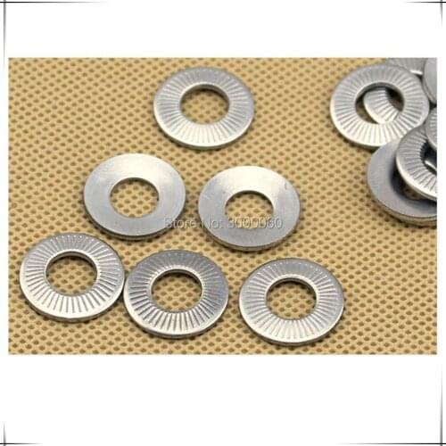 M12 NFE25-511 Stainless Steel 304 Conical Knurled Spring Contact Washer 100pcs/lot