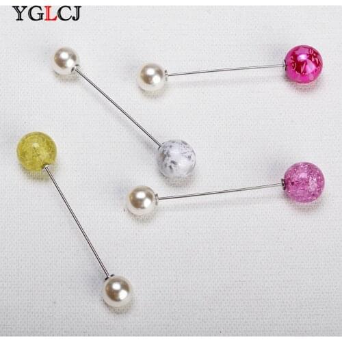 2020Fashion 1Pc Woman/Girl Imitation Pearl Brooch Classic Charm High Quality Accessories Simple Double Pearls Brooches All-match