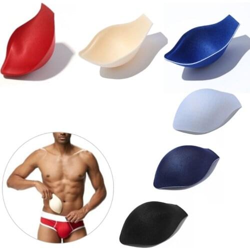 Men Enlarger Sexy Swimwear Penis Pouch Pad Swim Trunk Briefs Safety Sponge Underwear Protection Padded Coaster Bulge Breathable