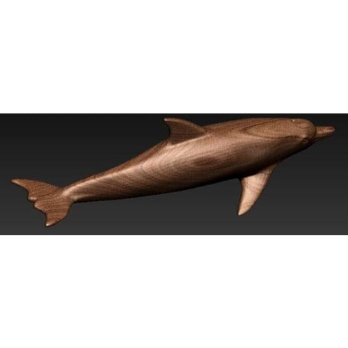 New Cute Dolphin 3D model for cnc or 3D printers in STL file format