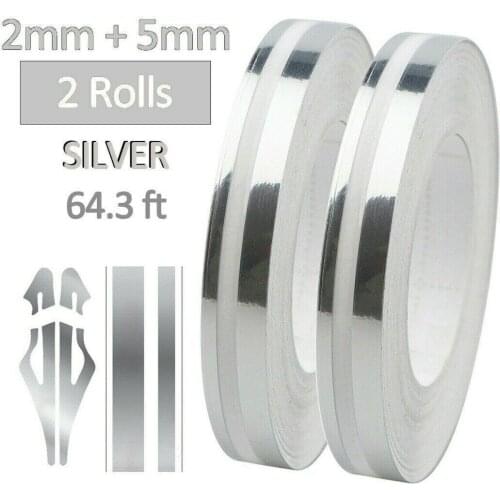 New 2pcs Stripe Stickers Pin Striping Stripe Vinyl Tape Decals Stickers For Car Motorcycle Exterior Parts