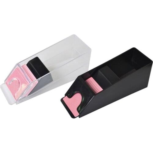 Professional Poker Playing Cards Dealer Light Durable Transparent Black Plastic Playing Card Dealer Holds 1 - 6 Decks