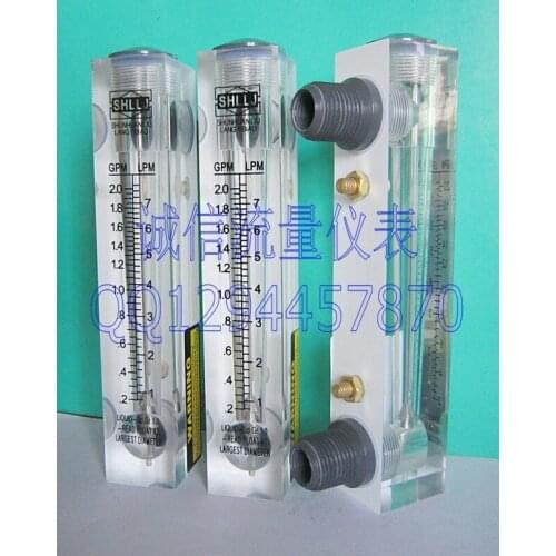 Flow meter LZM-15 panel flowmeter 0.2-2GPM (gallon) liquid 1-7LPM