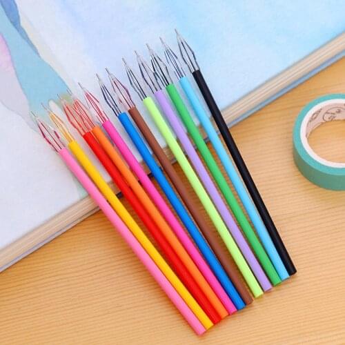 DL Fresh color pen pencil core 0.38mm 12 Korea creative stationery Diamond Head neutral Stationery office supplies for students