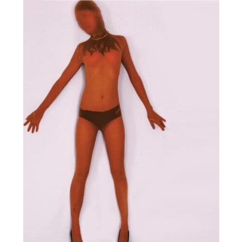 Mesh Perspective Bodysuit One Piece Tights Zipper Crotch Bodystocking Plus Size Transparent Sexy Erotic Porno Lingerie Full Coat