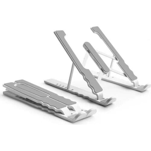 Foldable Notebook Stand Six-Level Adjustment Plastic Portable Holder Riser for Laptops