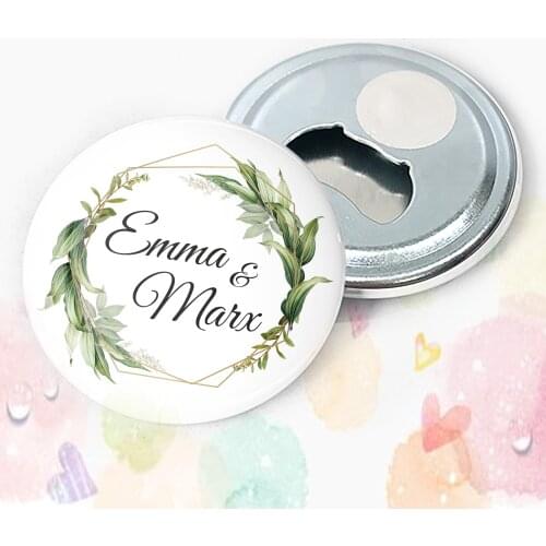 Save the Date Metal the opener magnet wedding, henna, christening 25 pcs