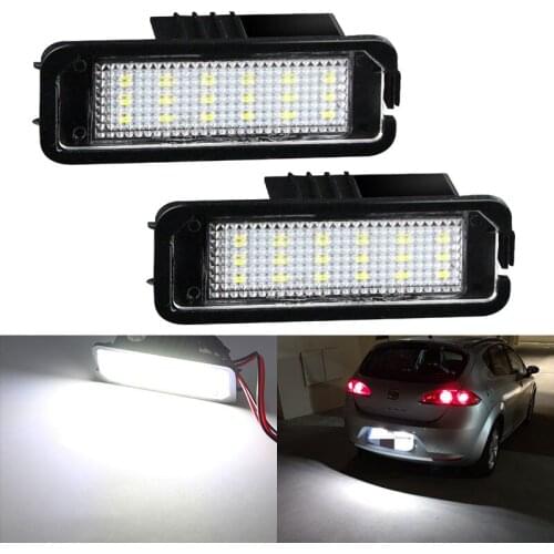 2XCanbus LED License Plate Light White For SEAT Altea 2007-2010 SEAT Leon 2006-2010 OEM Replacement Bulb No No Error