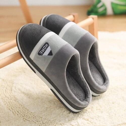 Women Winter Home Slippers patchwork Shoes Non-slip Soft Winter Warm House Slippers Indoor Bedroom Lovers Couples