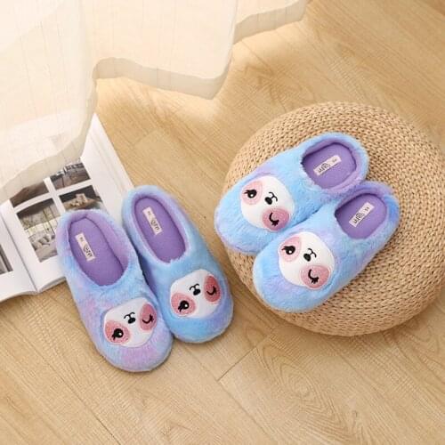 MILLFFY Fuzzy Animal Slippers Womens Slippers Rainbow Sloth slipper cute Foot Pals for Kids Cozy Childrens Slippers