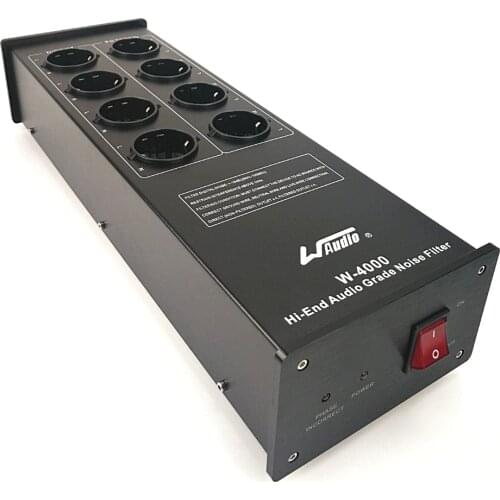 WAudio AC Power Conditioner W-4000, Audio Video Noise Filter Power Purifier Surge Protector with European Standard Sockets