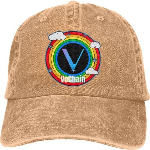 VET Cryptocurrency - Rainbow Baseball Cap Men VeChain Coin VET Cryptocurrency Caps colors Women Summer Snapback Caps