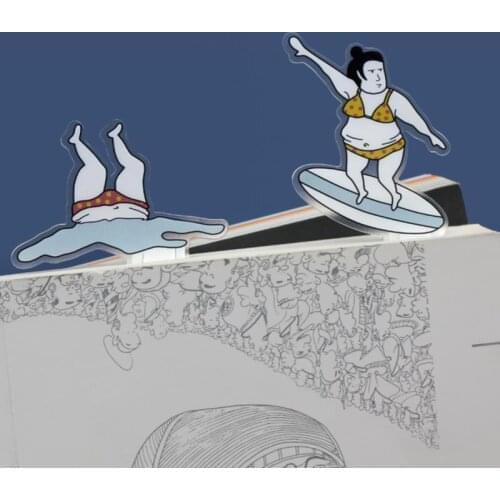 Funny Surf Girl Bookmark Cute Cartoon Mark Page Creative Students Stationery