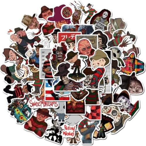 10/30/50Pcs/Set Horror movie ghost king Freddy For Snowboard Laptop Luggage Fridge Car- Styling Vinyl Decal Home Decor Stickers