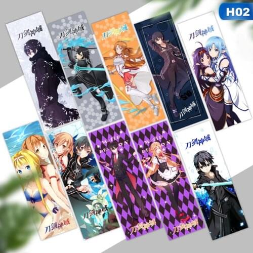 10Pcs Anime Bookmarks Cartoon Bookmark Beautiful Book Marks Gift Memo Card Stationery Office School Supplies