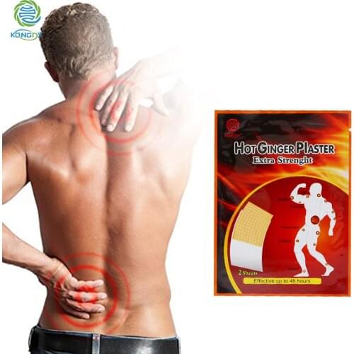 KONGDY 12Pieces=6Bags Chinese Medical Ginger Plaster 7X10CM Natural Heat Pain Relief Patch Strong Penetration Back Pain Killer